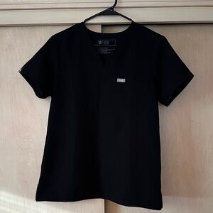 Figs Catarina 1 Pocket scrub top in Black Womens